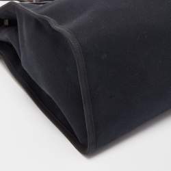 Hermes Ebene/Black Canvas and Leather Herbag Zip 39 Bag