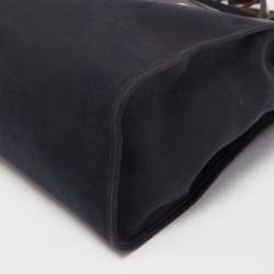 Hermes Ebene/Black Canvas and Leather Herbag Zip 39 Bag