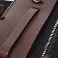 Hermes Ebene/Black Canvas and Leather Herbag Zip 39 Bag