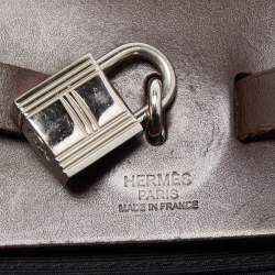 Hermes Ebene/Black Canvas and Leather Herbag Zip 39 Bag