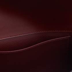Hermes Rouge H Box Leather Medor 23 Clutch