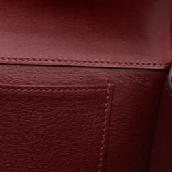 Hermes Rouge H Box Leather Medor 23 Clutch