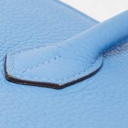 Hermès Bleu Paradis Clemence Leather Gold Finish Birkin 35 Bag