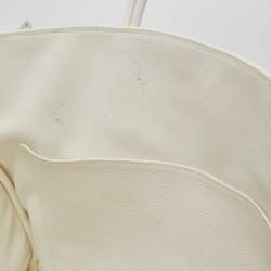 Hermes Blanc Togo Leather Palladium Finish Birkin 40 Bag