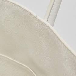 Hermes Blanc Togo Leather Palladium Finish Birkin 40 Bag