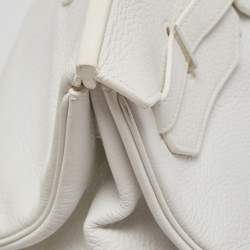 Hermes Blanc Togo Leather Palladium Finish Birkin 40 Bag