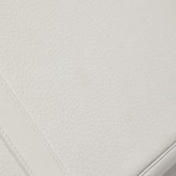 Hermes Blanc Togo Leather Palladium Finish Birkin 40 Bag