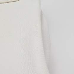 Hermes Blanc Togo Leather Palladium Finish Birkin 40 Bag