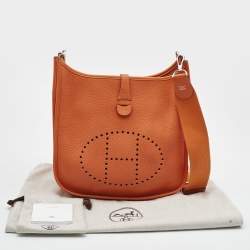 Hermes Feu Togo Leather Evelyne III PM Bag