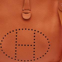 Hermes Feu Togo Leather Evelyne III PM Bag