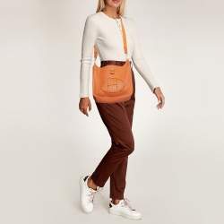 Hermes Feu Togo Leather Evelyne III PM Bag