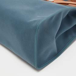 Hermes Natural/Bleu De Malte Leather and Canvas Herbag Zip 39 Bag
