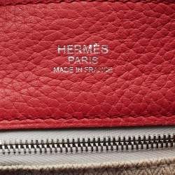 Pre Owned Hermes Bougainvillea Taurillon Clemence Leather Marwari PM Bag