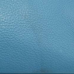 Pre Owned Hermes Bleu Jean Togo Leather Palladium Finish Birkin 40 Bag
