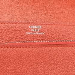 Pre Owned Hermes Capuccine Evercolor Leather Dogon Compact Wallet