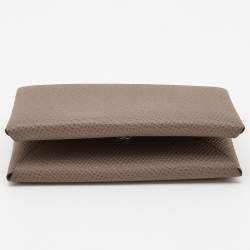 Hermes Etoupe Epsom Leather Calvi Card Holder