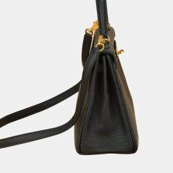 Hermes Black Togo Leather Gold Hardware Kelly 25 Bag