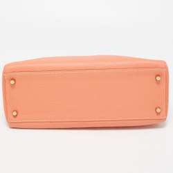 Hermes Crevette Taurillion Clemence Leather Gold Finish Kelly Retourne 32 Bag