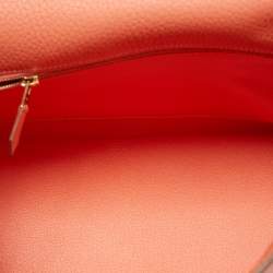 Hermes Crevette Taurillion Clemence Leather Gold Finish Kelly Retourne 32 Bag