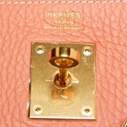 Hermes Crevette Taurillion Clemence Leather Gold Finish Kelly Retourne 32 Bag