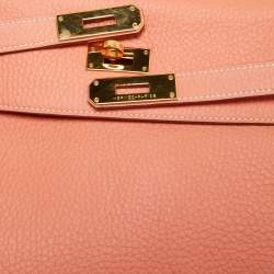 Hermes Crevette Taurillion Clemence Leather Gold Finish Kelly Retourne 32 Bag