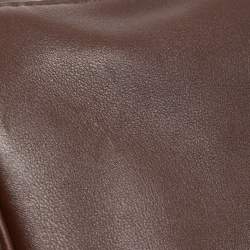 Hermes Chocolate Swift Leather Palladium Finish Lindy 34 Bag