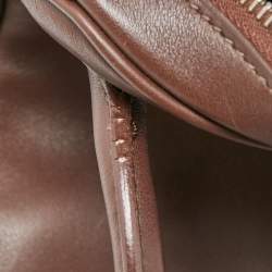 Hermes Chocolate Swift Leather Palladium Finish Lindy 34 Bag