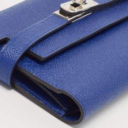 Hermès Electric Blue Epsom Leather Kelly Depliant Wallet