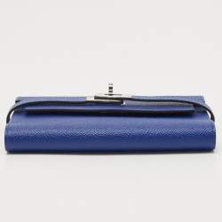 Hermès Electric Blue Epsom Leather Kelly Depliant Wallet