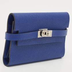Hermès Electric Blue Epsom Leather Kelly Depliant Wallet