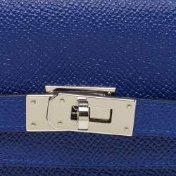 Hermès Electric Blue Epsom Leather Kelly Depliant Wallet