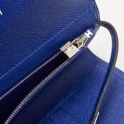 Hermès Electric Blue Epsom Leather Kelly Depliant Wallet