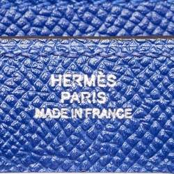 Hermès Electric Blue Epsom Leather Kelly Depliant Wallet