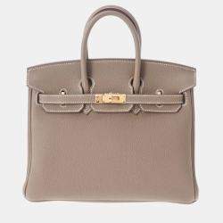 HERMES Togo Birkin 25 Etoupe 223987