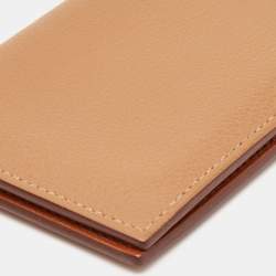 Pre Owned Hermes Gold Evercolor Leather  MC² Euclide Card Holder