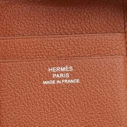 Pre Owned Hermes Gold Evercolor Leather  MC² Euclide Card Holder