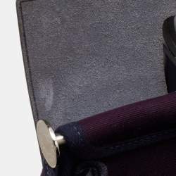 Hermes Cassis/Bleu Indigo Vache Hunter and Canvas Herbag Zip 31 Bag