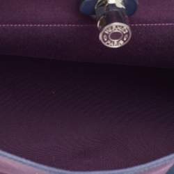 Hermes Cassis/Bleu Indigo Vache Hunter and Canvas Herbag Zip 31 Bag