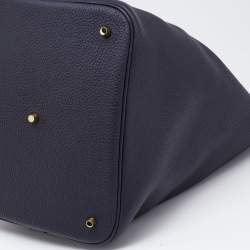Pre Owned Hermes Bleu Ocean Taurillon Clemence Leather Picotin Lock 22 Bag