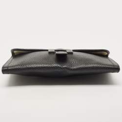 Pre Owned Hermes Black Fjord Leather Elan Jige 29 Clutch