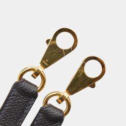 Hermès  Black Epsom Leather Gold Finish Kelly Sellier 28 Bag