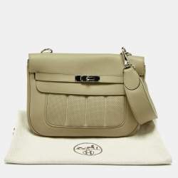 Pre Owned Hermes Sauge Swift Leather Palladium Finish Berline 28 Bag