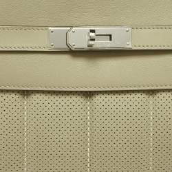 Pre Owned Hermes Sauge Swift Leather Palladium Finish Berline 28 Bag