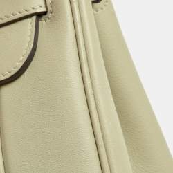 Pre Owned Hermes Sauge Swift Leather Palladium Finish Berline 28 Bag