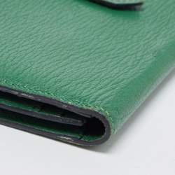 Hermés Vert Bengal Chevre Leather Bearn Gusset Wallet