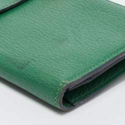 Hermés Vert Bengal Chevre Leather Bearn Gusset Wallet