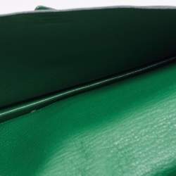 Hermés Vert Bengal Chevre Leather Bearn Gusset Wallet