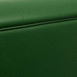 Pre Owned Hermes Vert Bengal Epsom Leather Gold Finish Birkin 35 Bag