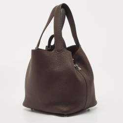 Hermes Rouge Sellier Taurillon Clemence Leather Picotin Lock 22 Bag