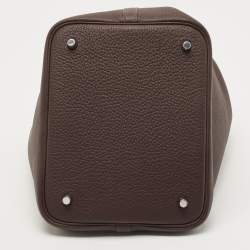 Hermes Rouge Sellier Taurillon Clemence Leather Picotin Lock 22 Bag